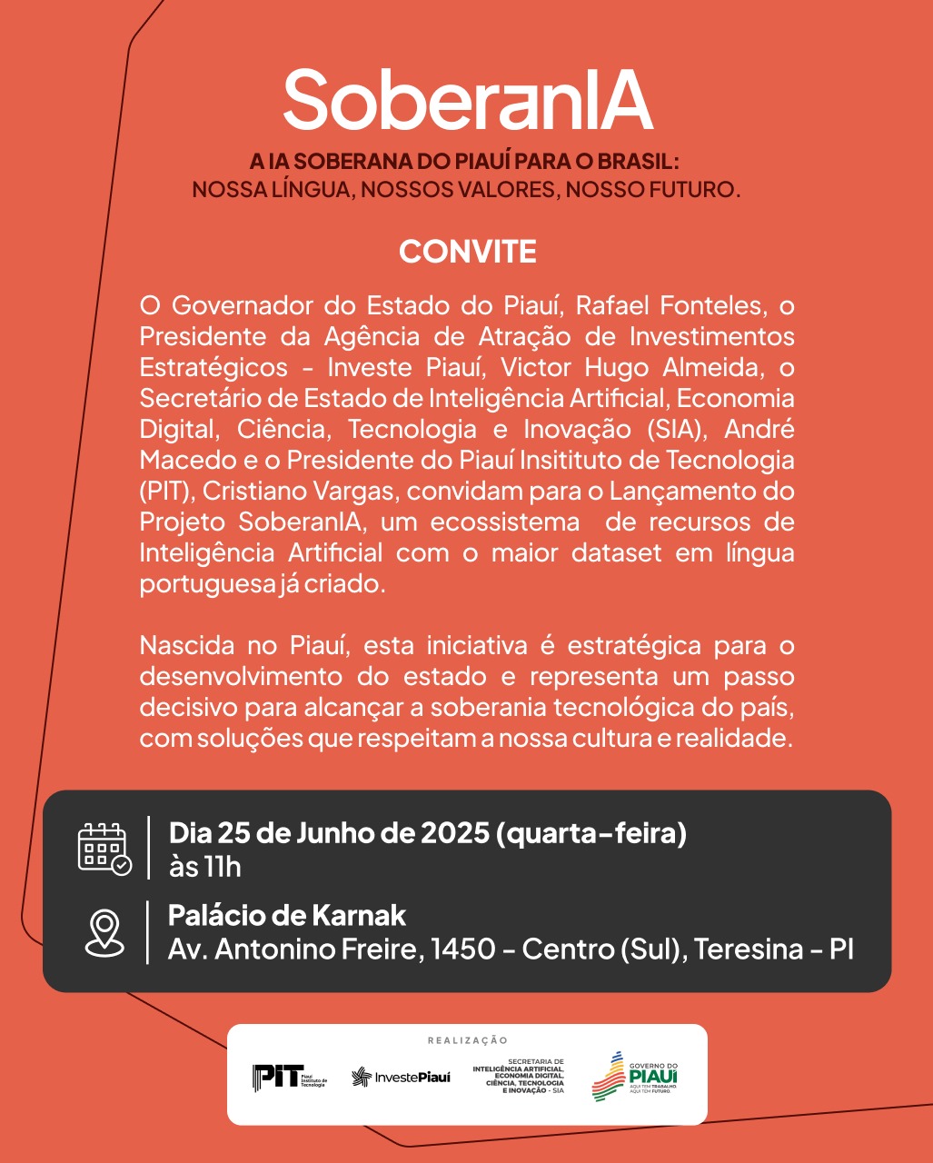 Piauí lança, próxima quarta (25), o SoberanIA, a IA em português elaborada no Piauí