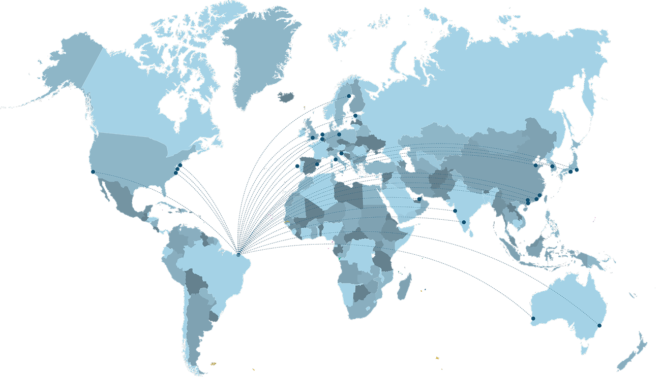 Mapa de atuação global Investe Piauí